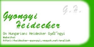 gyongyi heidecker business card